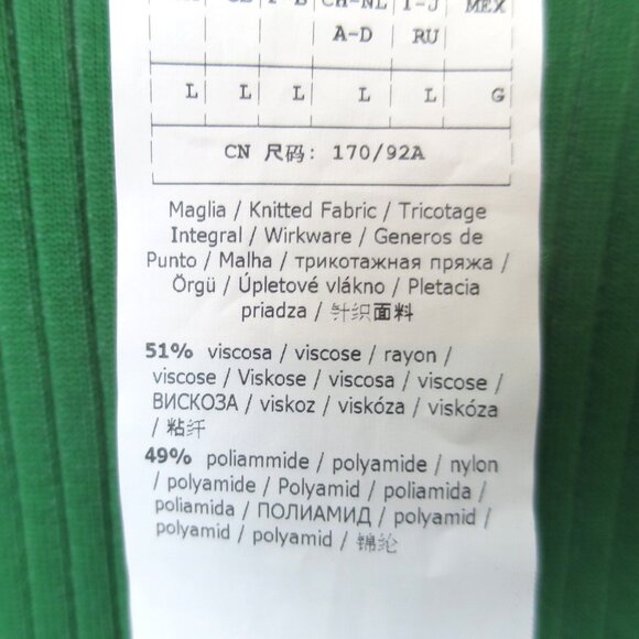 Sportmax MaxMara Scoop Neck Ribbed Knit Top Size L - Picture 13 of 14